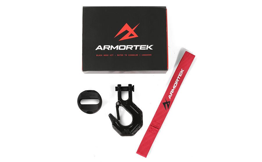 Armortek Black Hook Kit for 5/16 to 7/16" Rope - Rated 22000lbs