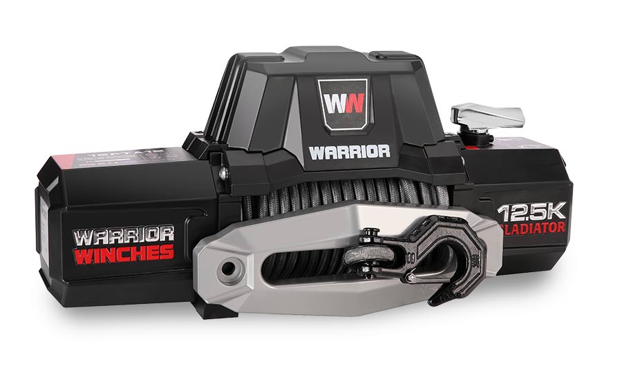 Treuil électrique Phantom 13500 12 volts avec câble synthétique - Warrior  Winches - Marques