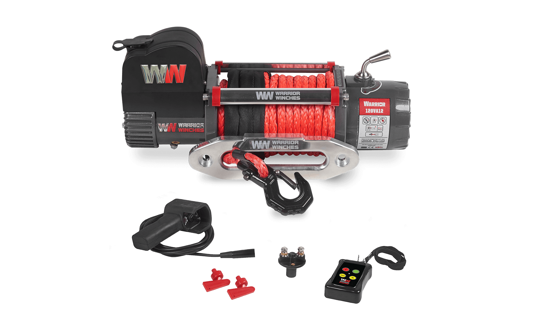 Samurai 12,500lb 12v Electric Winch - Synthetic Rope