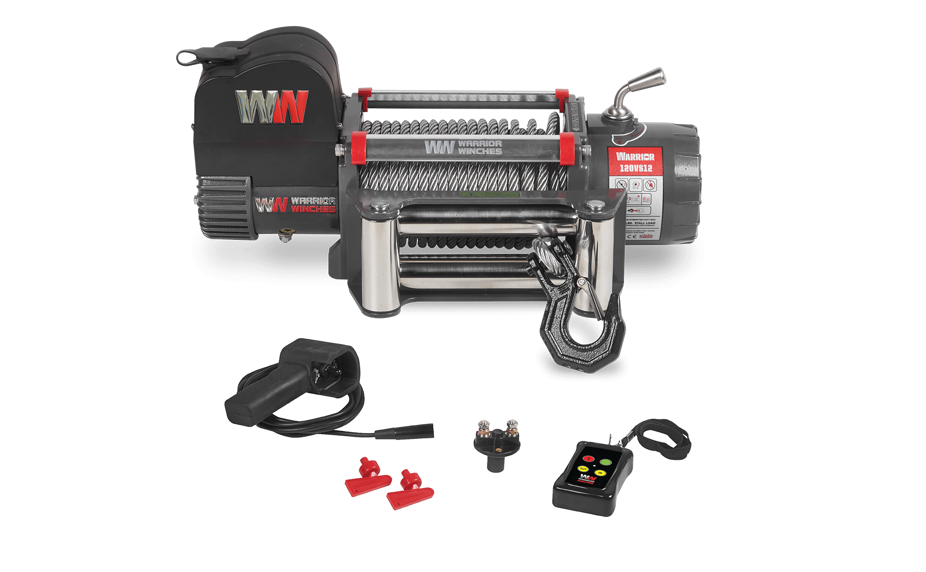 Samurai 12,500lb 12v Electric Winch - Steel Rope