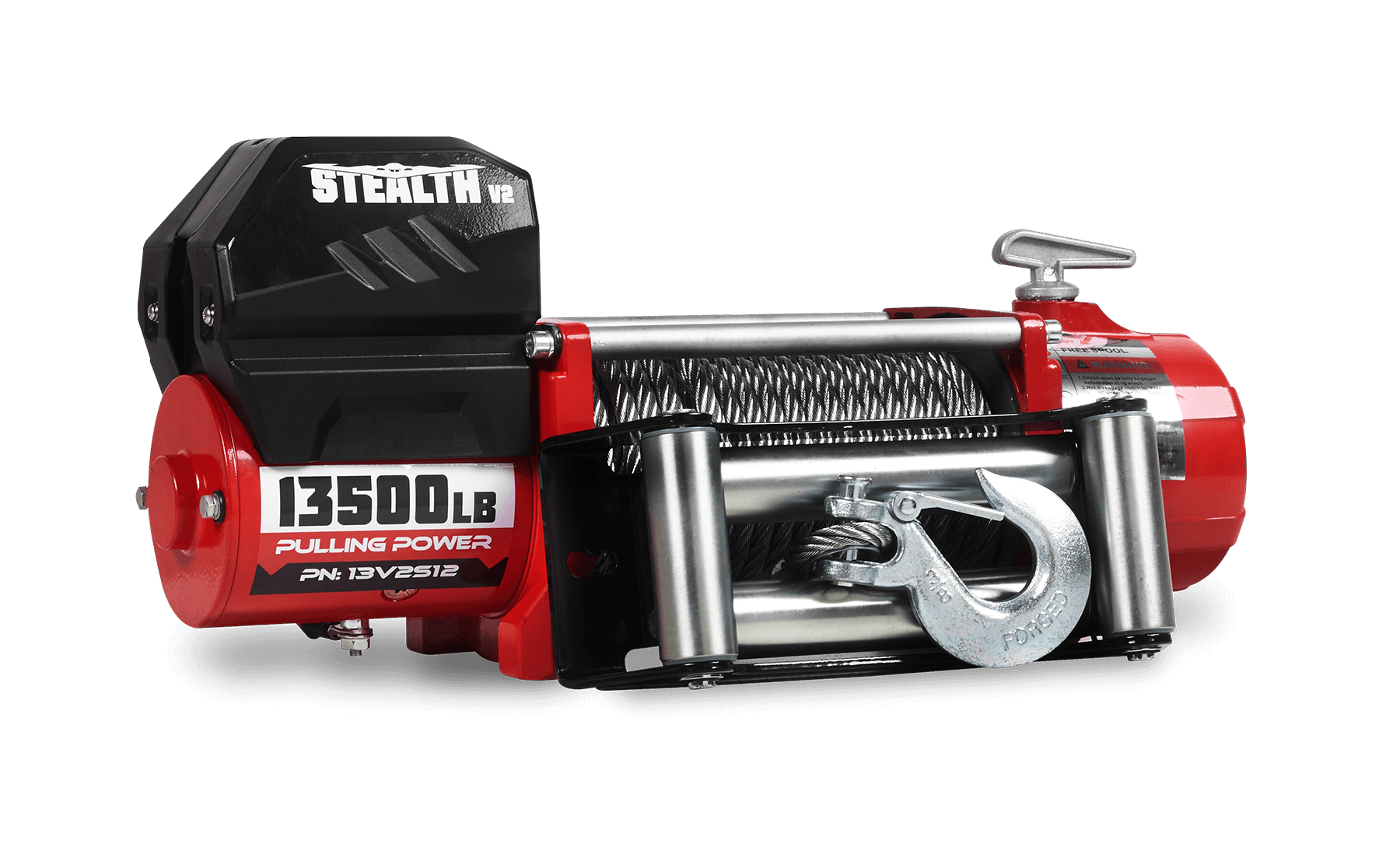 Stealth 13,500lb 12v Electric Winch - Steel Rope