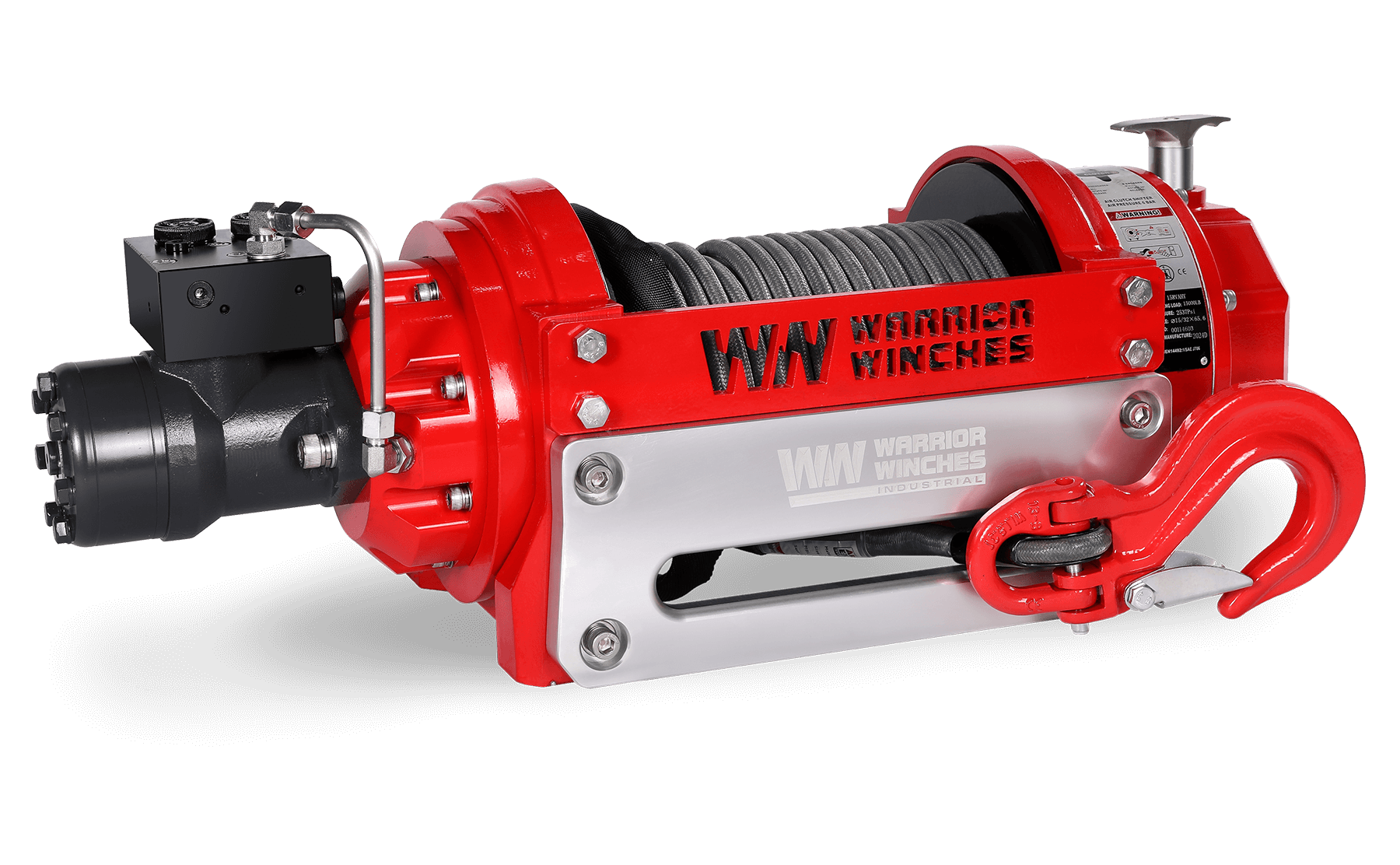 RV15 15,000lb (6.8 Ton) Industrial Hydraulic Winch - Synthetic Rope