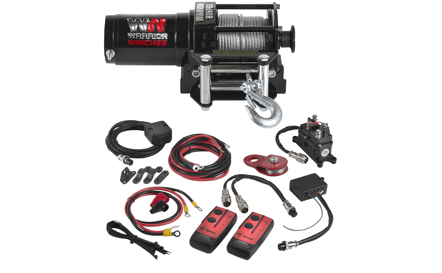 Ninja 2,000lb 12v Electric Winch - Steel Rope