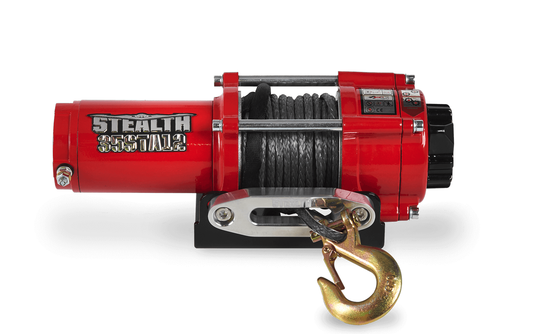 Stealth 3,500lb 12v Electric Winch - Synthetic Rope