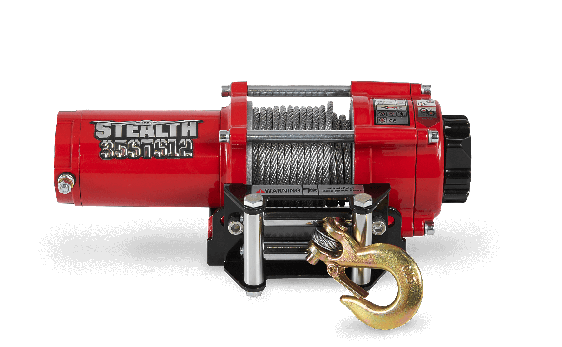 Stealth 3,500lb 12v Electric Winch - Steel Rope