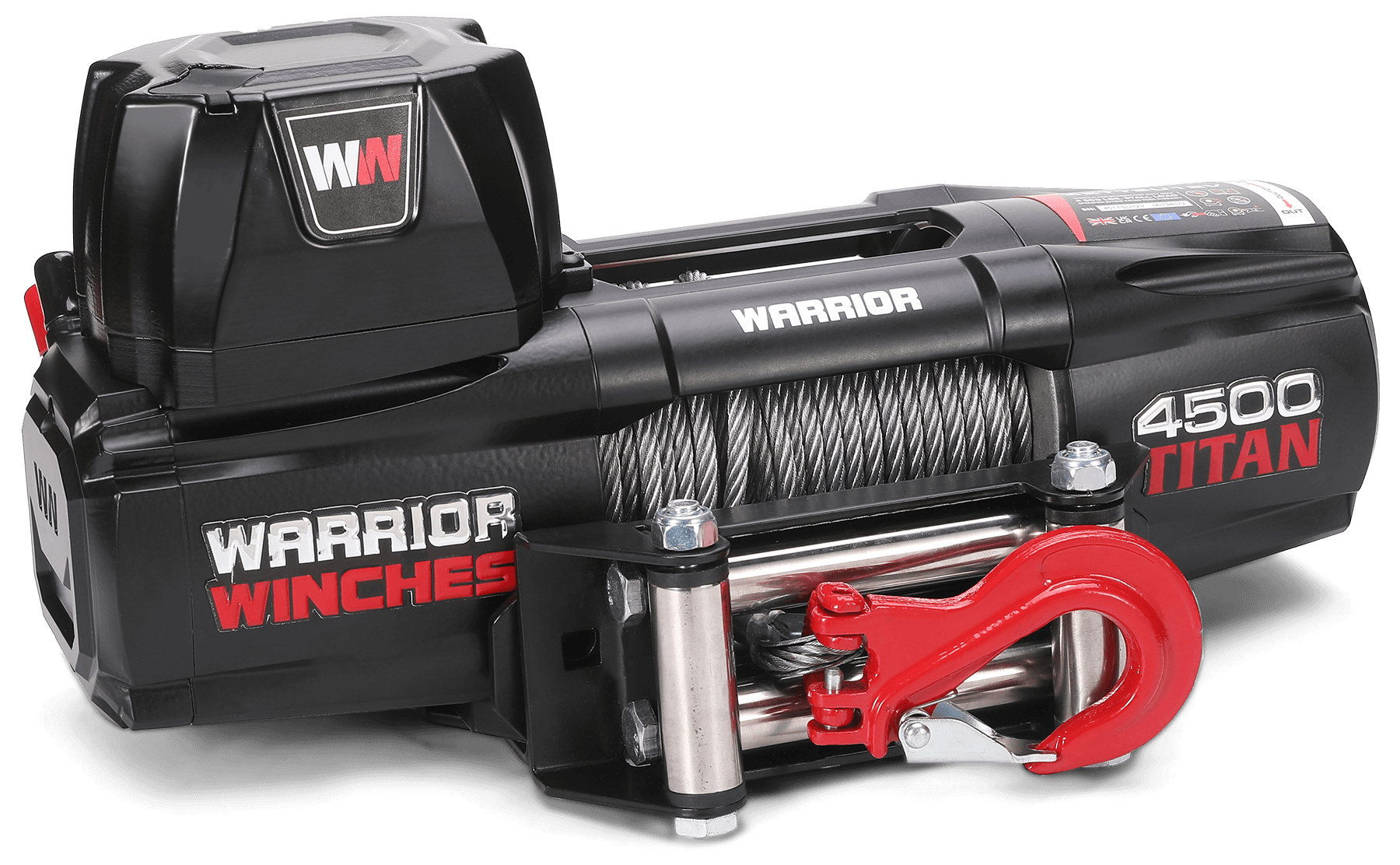 Titan 4,500lb 12v Electric Winch - Steel Rope