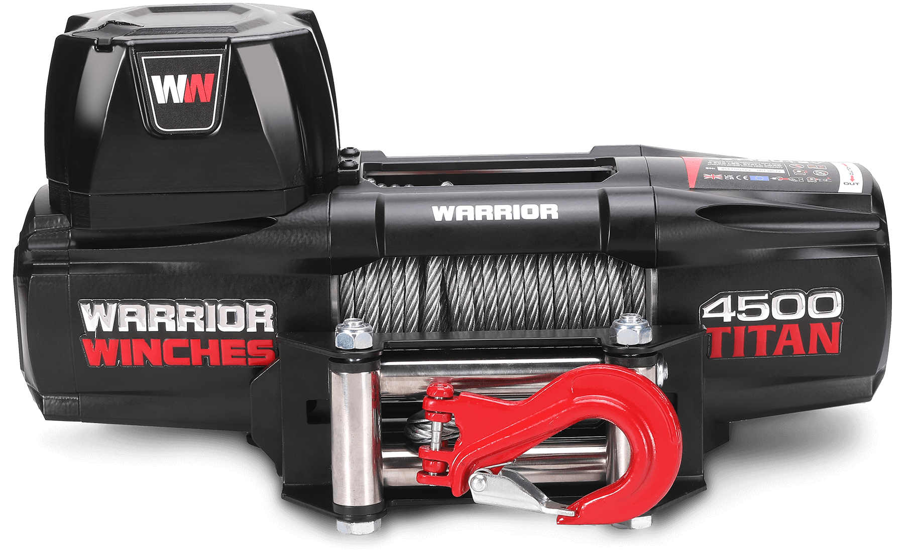 Titan 4,500lb 12v Electric Winch - Steel Rope