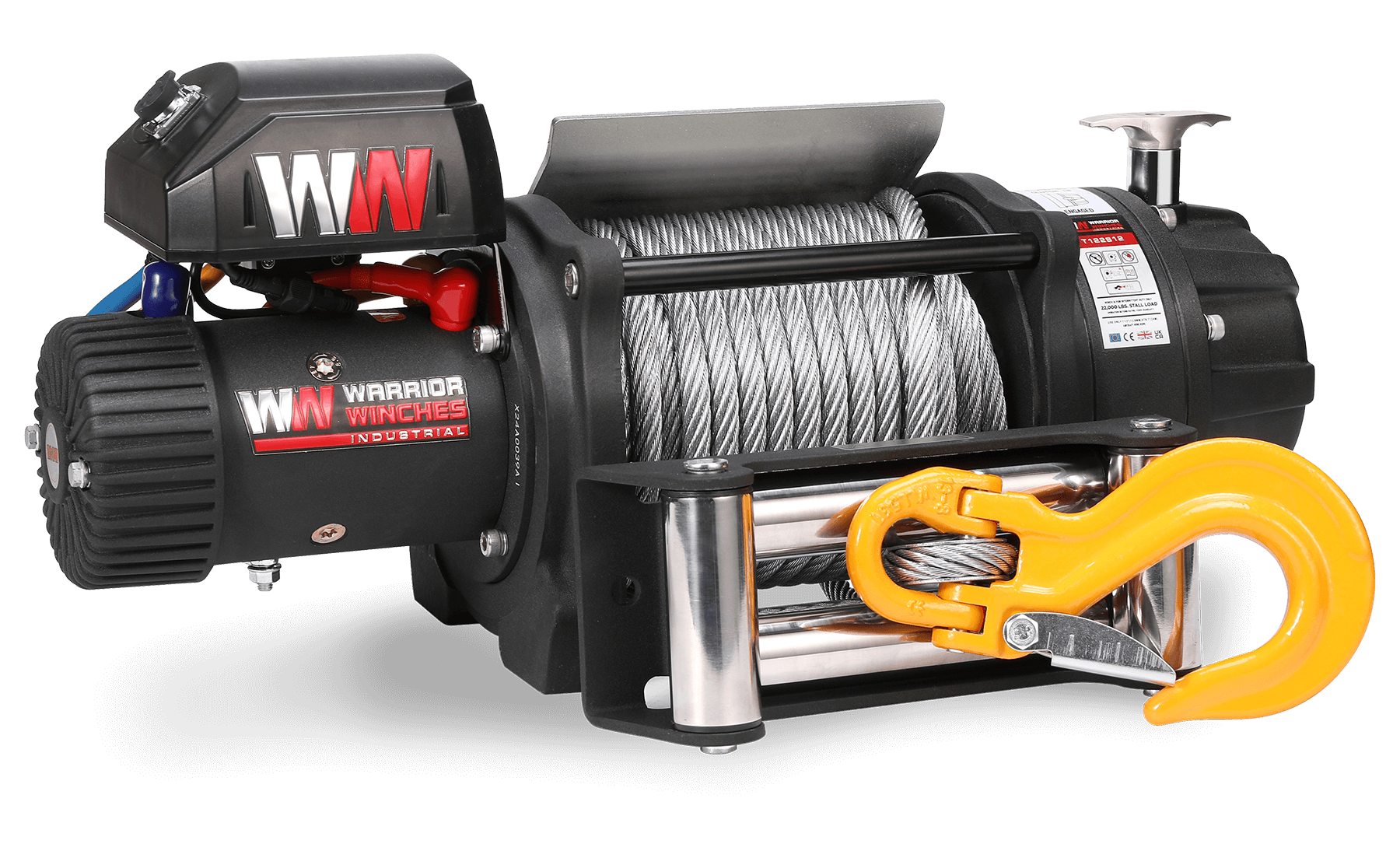 T1000 22,000lb Severe Duty 12v Electric Winch - Synthetic Rope