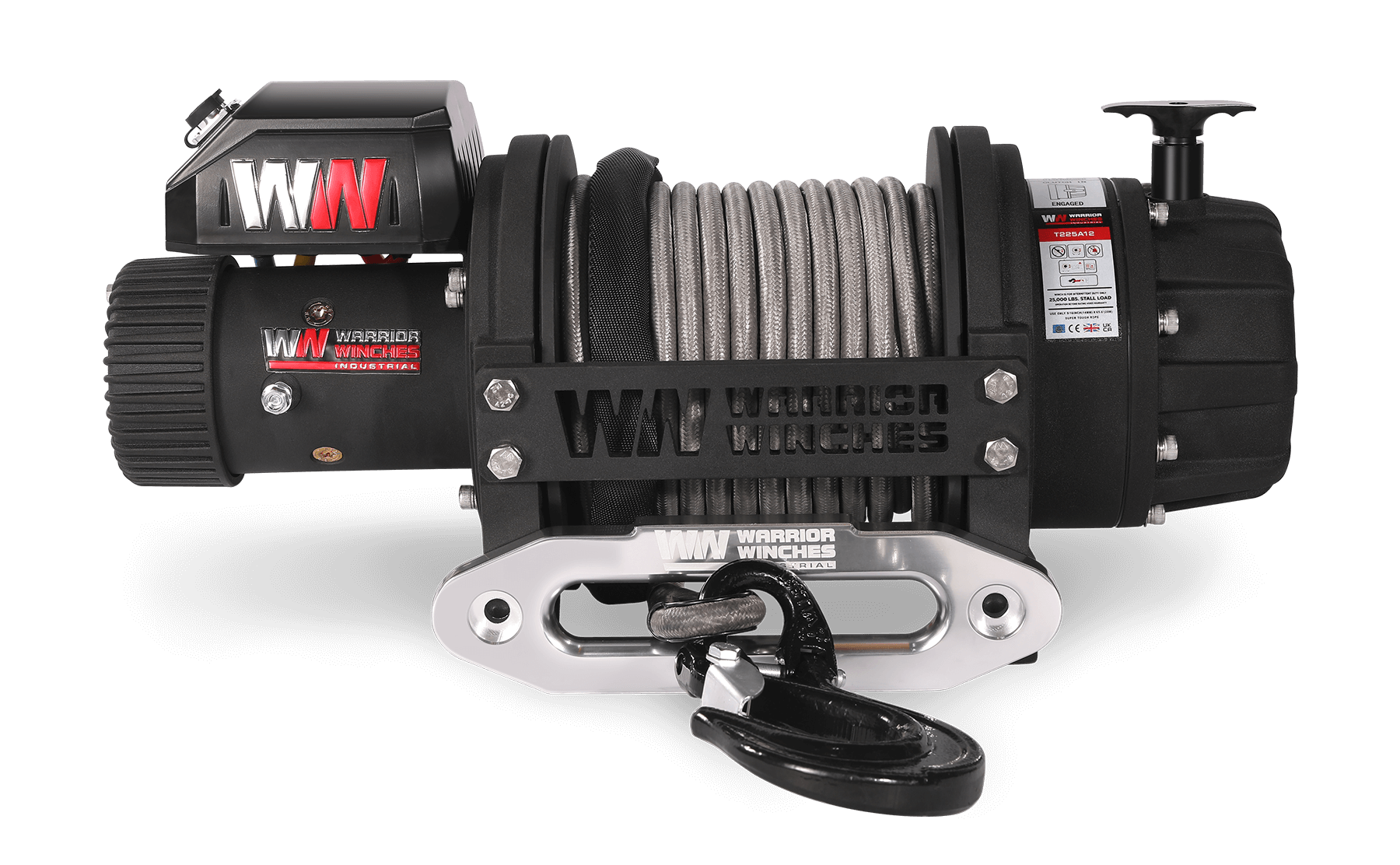 T1000 25,000lb Severe Duty 12v Electric Winch - Synthetic Rope