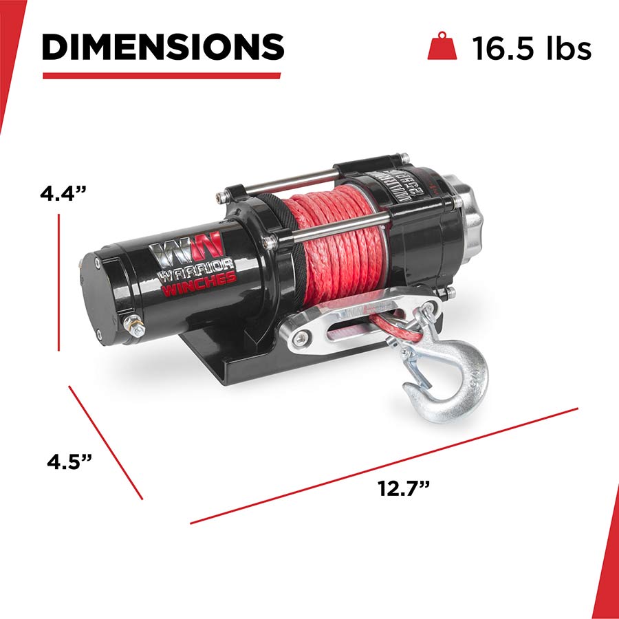 Ninja 2,500lb 12v Electric Winch - Synthetic Rope