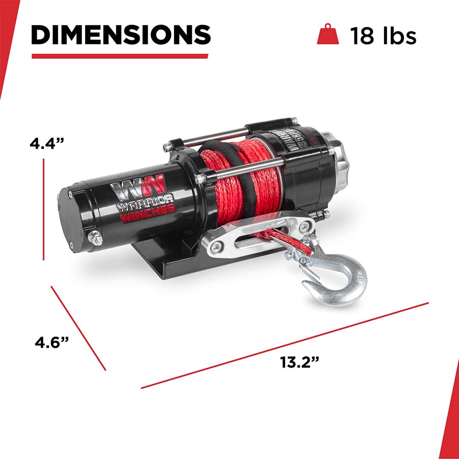 Ninja 3,500lb 12v Electric Winch - Synthetic Rope