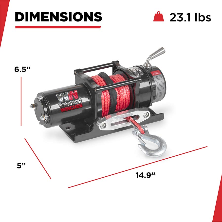 Ninja 4,500lb 12v Electric Winch - Synthetic Rope