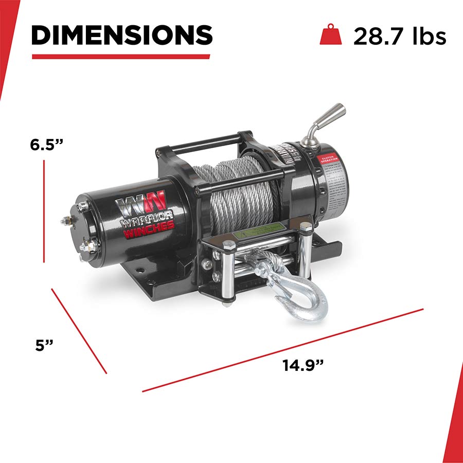 Ninja 4,500lb 12v Electric Winch - ATV/UTV