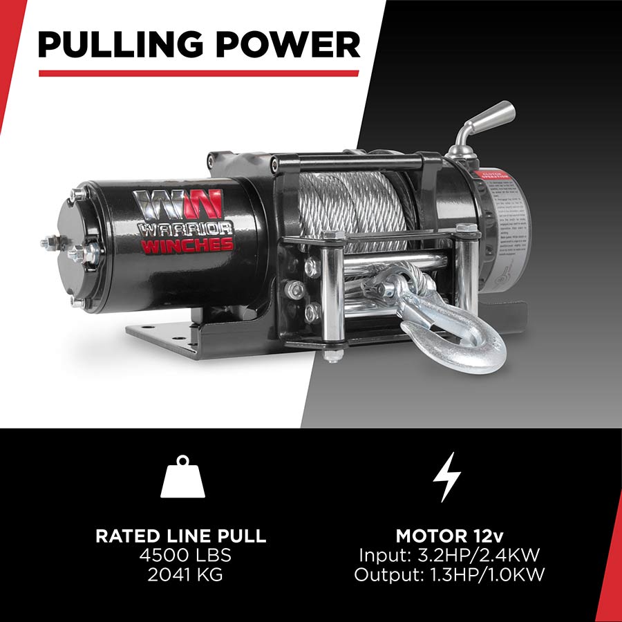 Ninja 4,500lb 12v Electric Winch - ATV/UTV